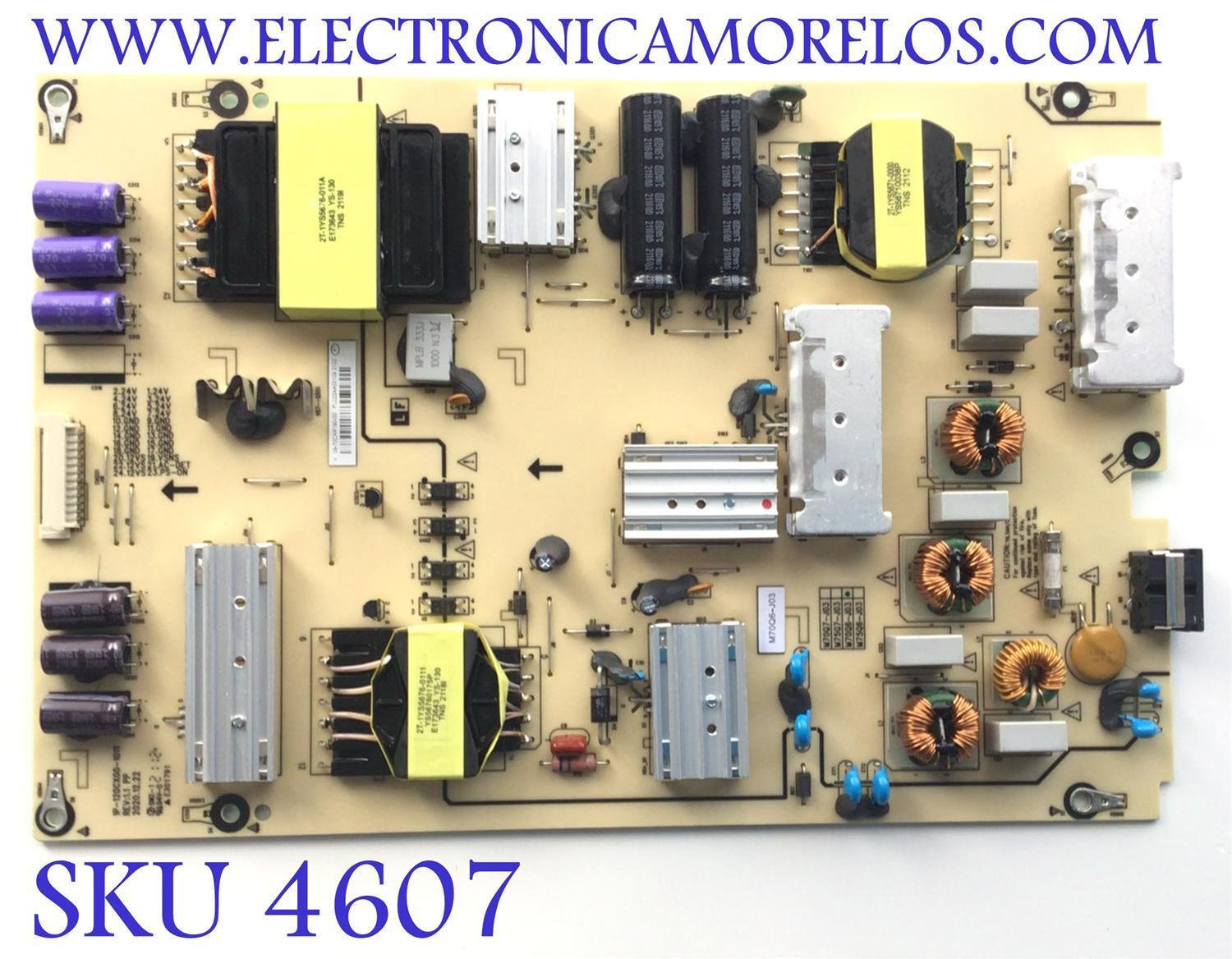 FUENTE DE PODER ORIGINAL PARA TV VIZIO QLED / NUMERO DE PARTE 09-70CAR190-00 / 1P-120CXD00-1011 / E301791 / M70Q6-J03 / DISPLAY FP695R3HA024 / MODELO M70Q6-J03 / M70Q6-J03 LFTRJ / V755M-K03 / V755M-K03 LFTVN2LY